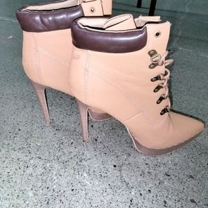 Just Fab (timberland "like") Stiletto Booties